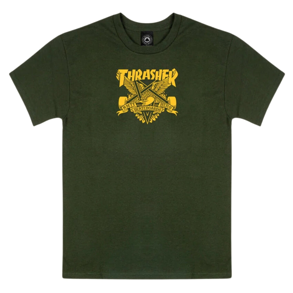 TRASHER X Antihero Eaglegram / Forest Green T-Shirt
