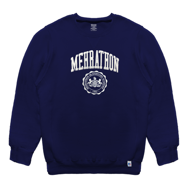 MEHRATHON - ACADEMY CREWNECK /NAVY PUFF PRINT