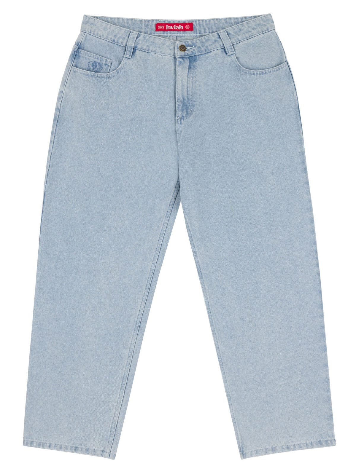 LOVIAH - 1990 BAGGY DENIM PANTS / white blue wash