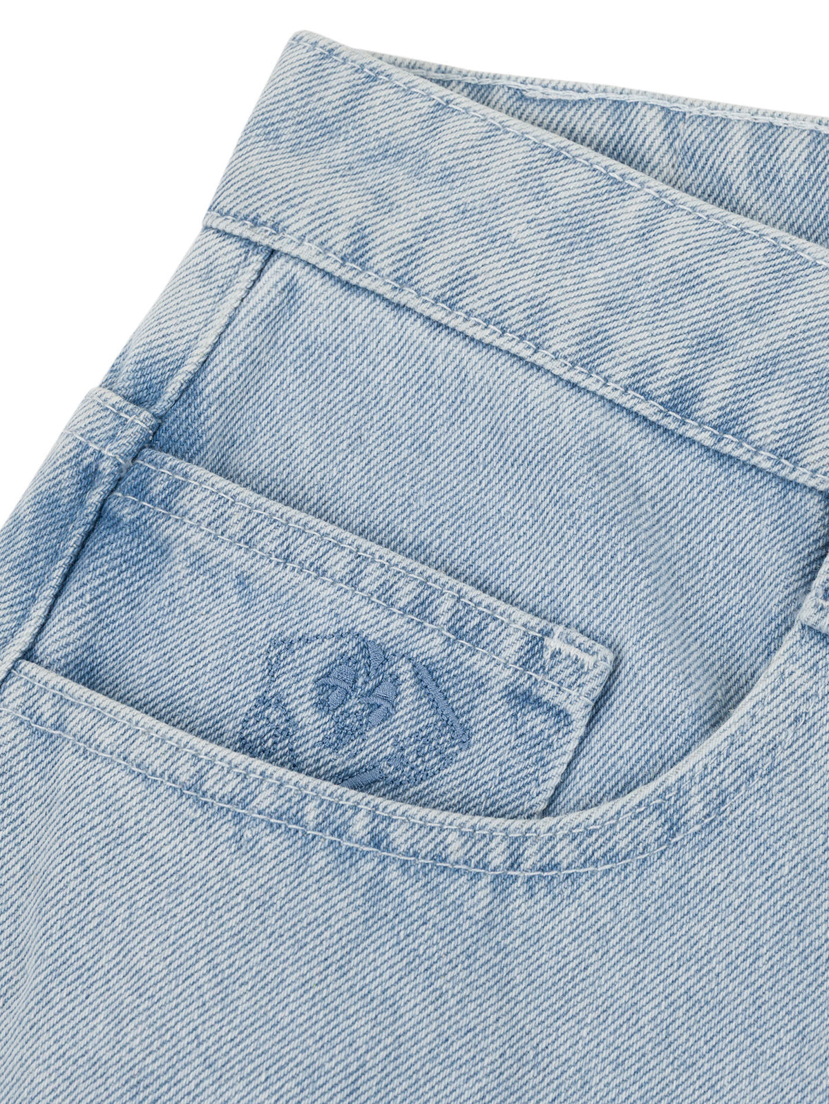 LOVIAH - 1990 BAGGY DENIM PANTS / white blue wash