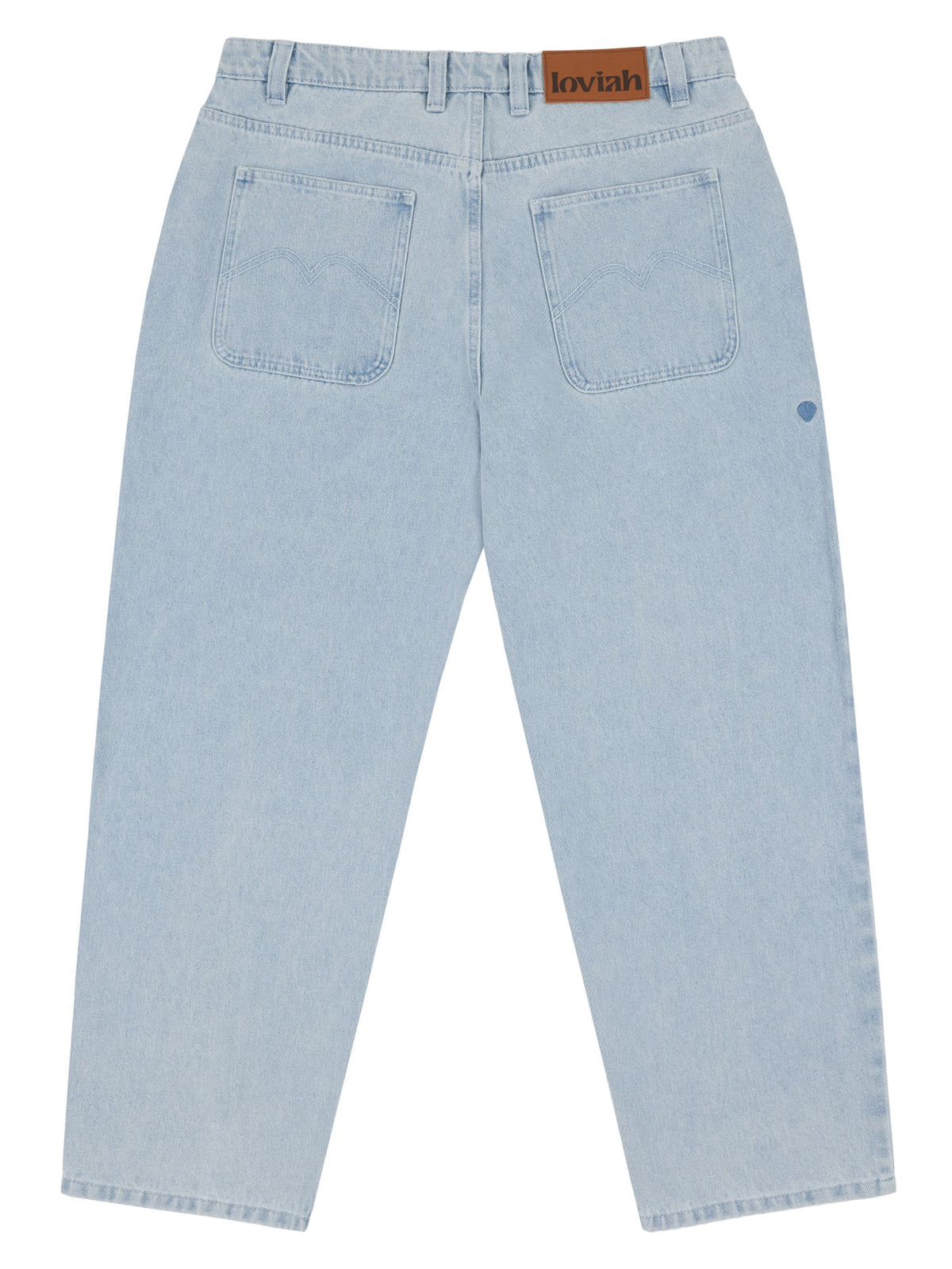 LOVIAH - 1990 BAGGY DENIM PANTS / white blue wash