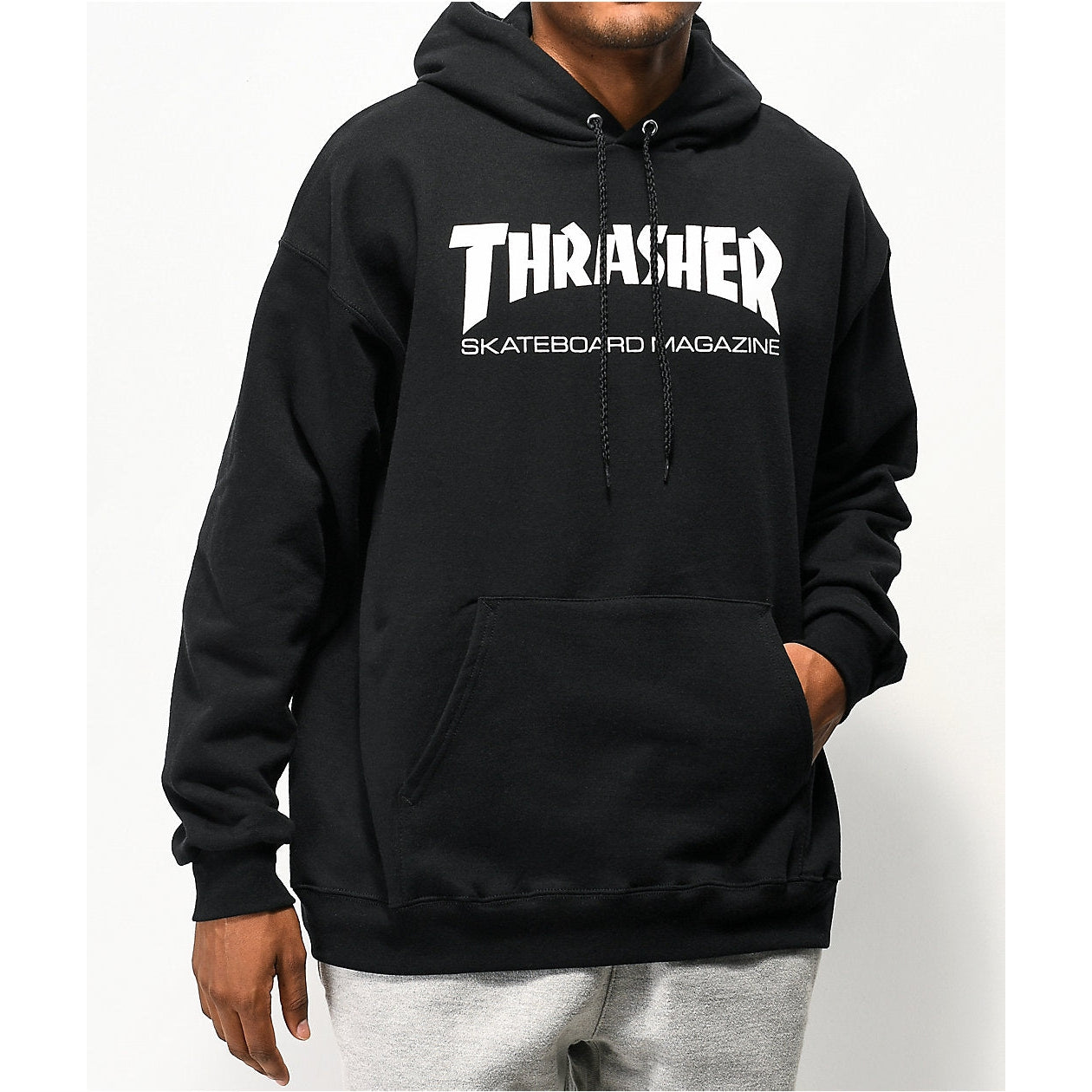 TRASHERS - SKATE MAG HOOD / BLACK