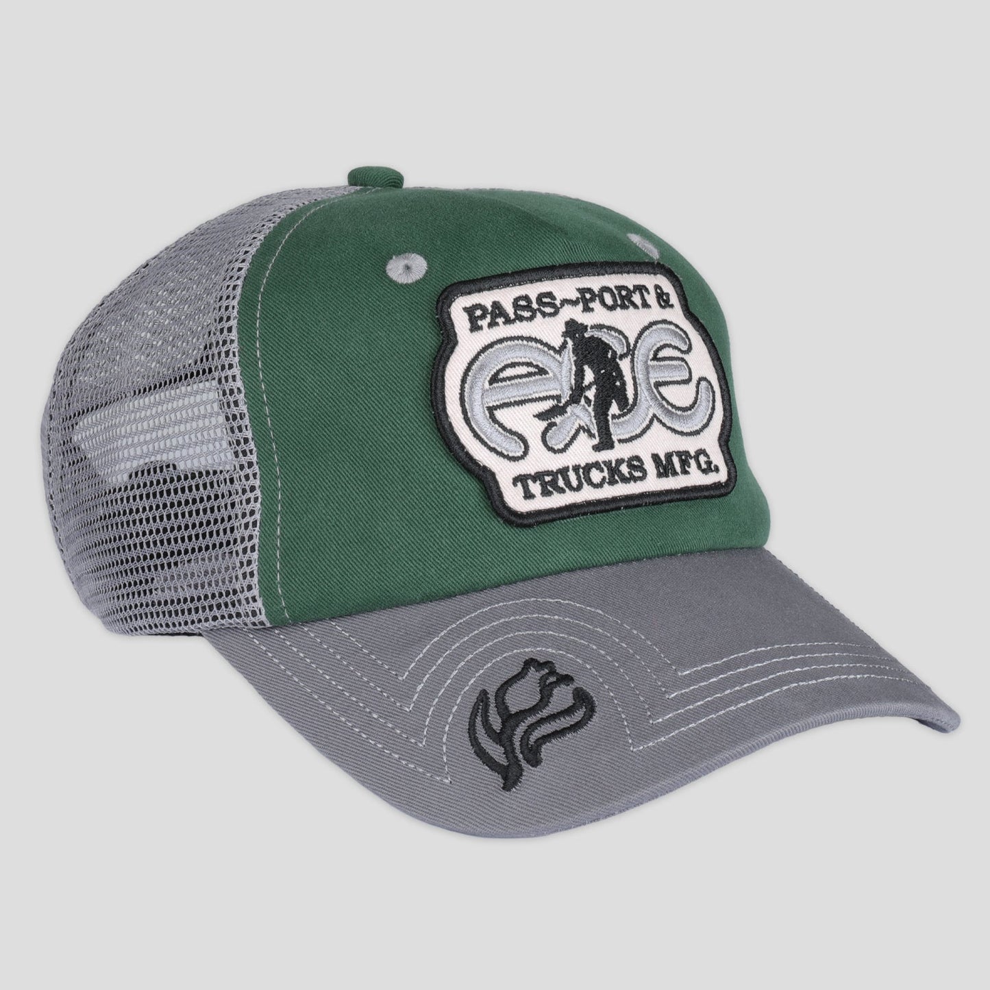 ACE PACKERS TRUCKER CAP - GREEN/STEEL