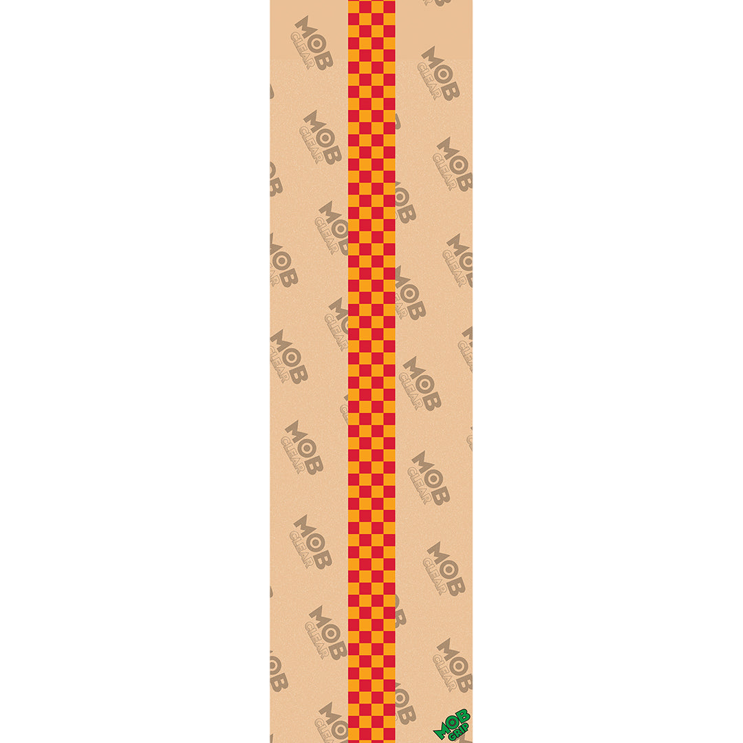 MOB GRIP SHEET - CHECKER ORN/RED