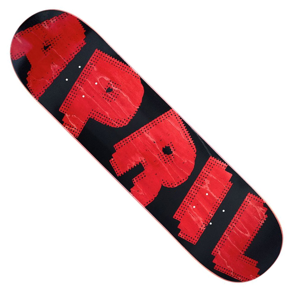 APRIL - HALFTONE BLACK RED DECK / 8.25