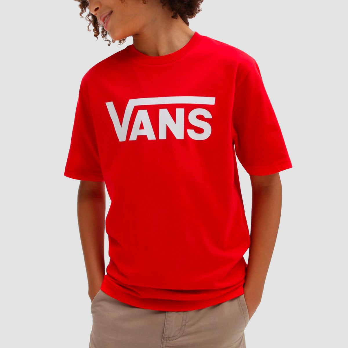 VANS - CLASSIC CHILI PEPPER/WHITE TEE / YOUTH
